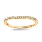 Curved Diamond Wedding Band